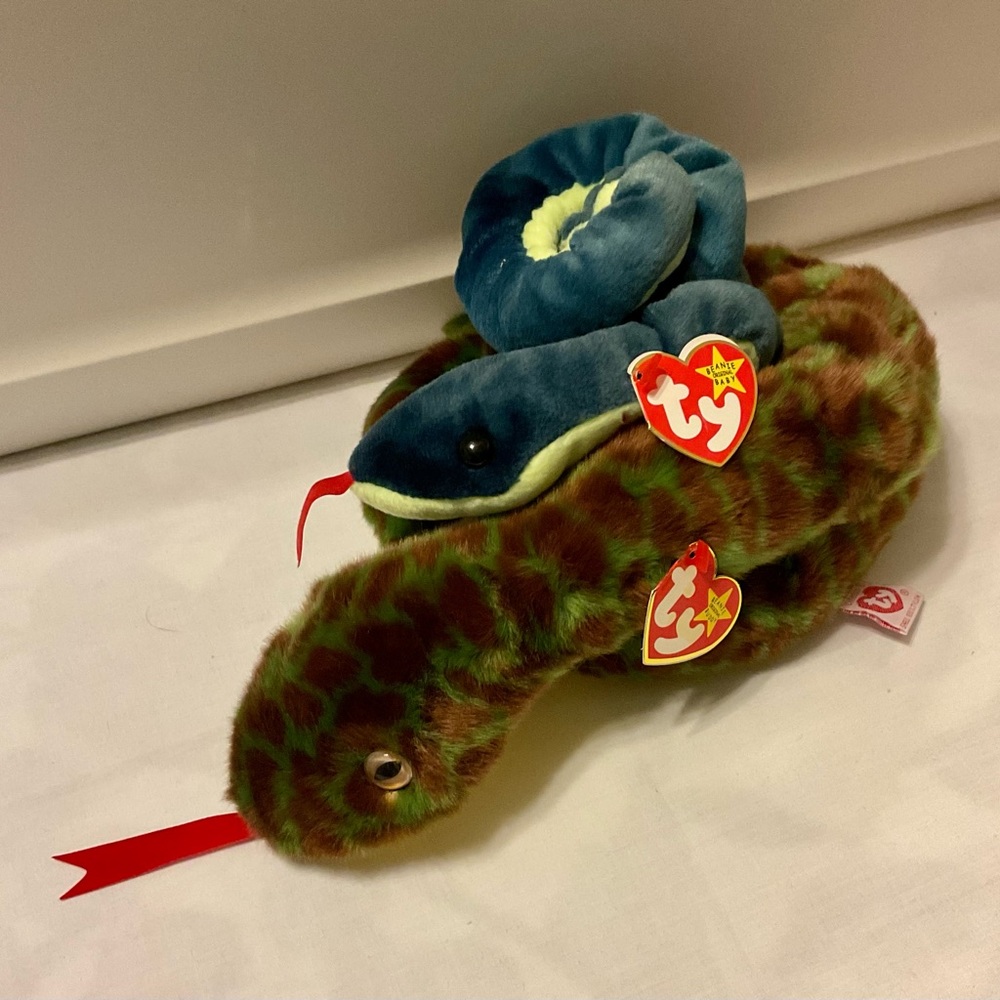 Ty Slither & Hissy beanie buddy & baby